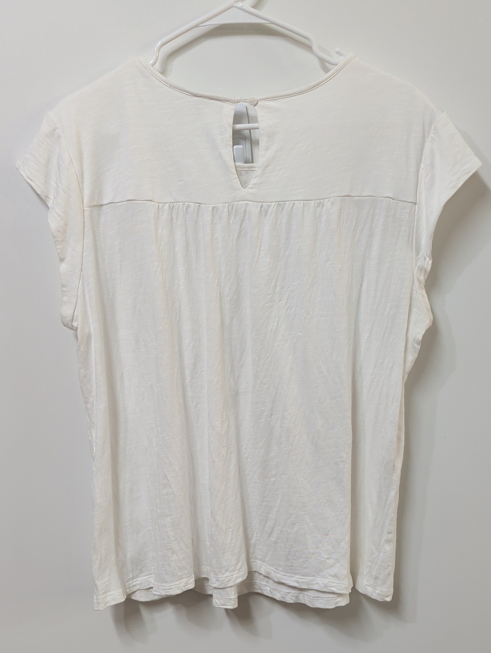 Daniel Rainn White Crochet Yoke Short Sleeve Tee Size XL - Picture 6 of 6
